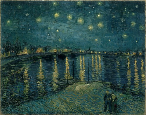 De sterrennacht boven de Rhône, 1888. Vincent van Gogh. Musée d'Orsay, Paris