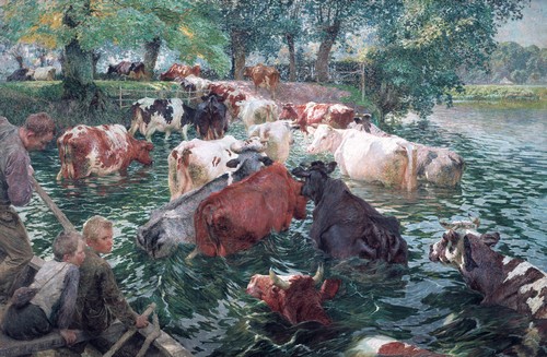 Koeien die de Leie oversteken, 1897-1899 Brussel, Koninklijke Musea voor Schone Kunsten van België